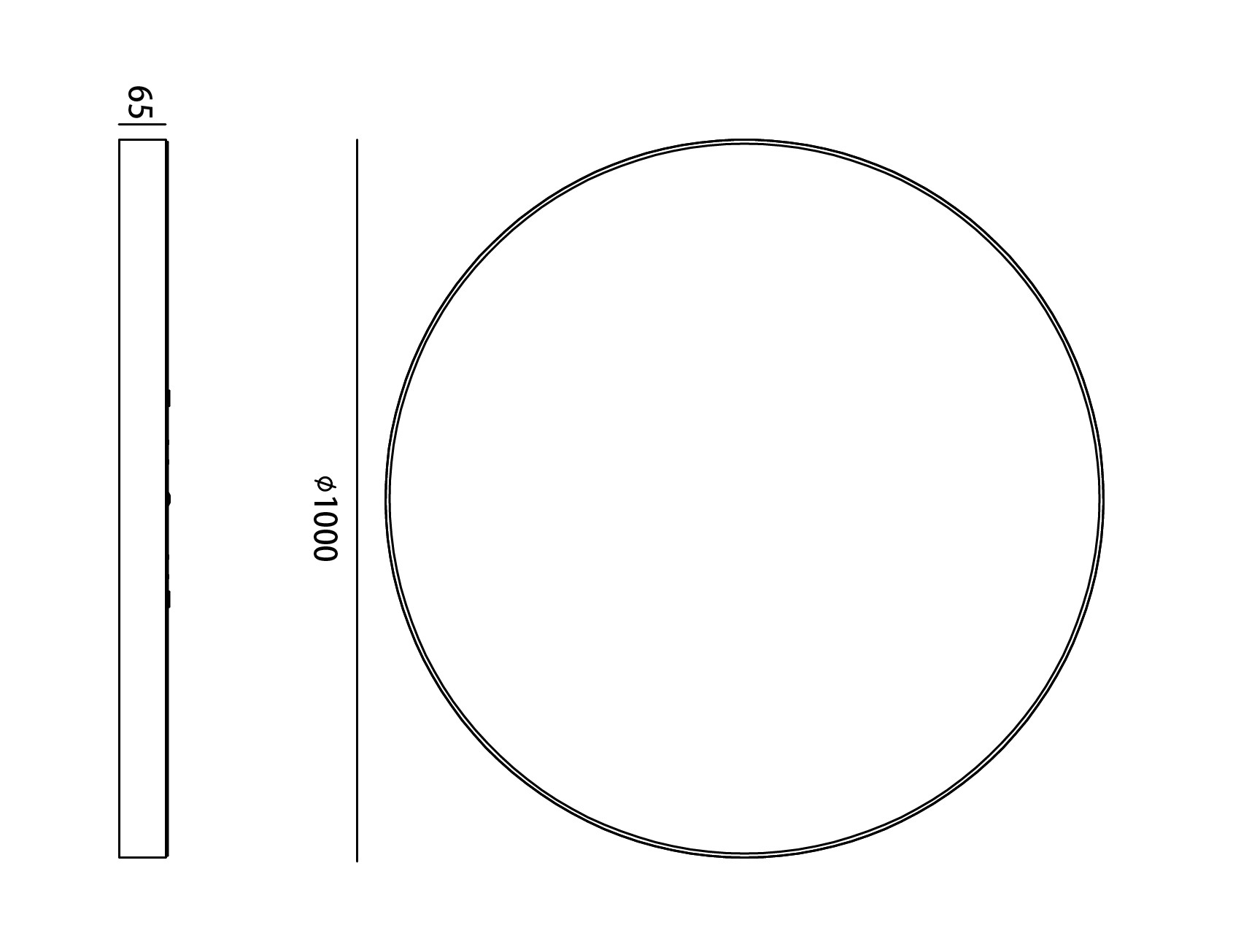 Eclipse 1000mm Line Drawing