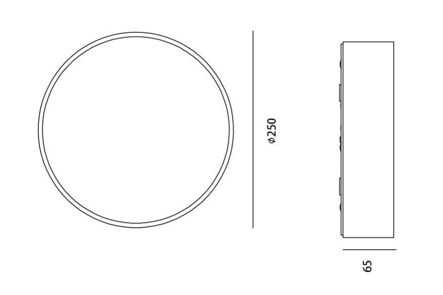 Eclipse 250mm Line Drawing