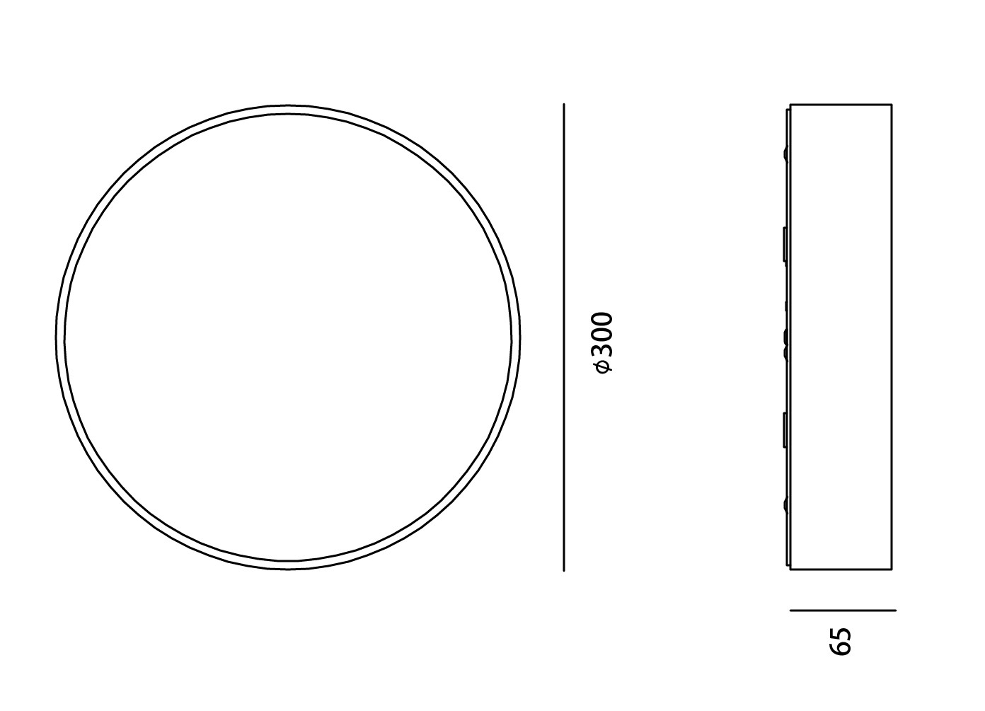 Eclipse 300mm Line Drawing