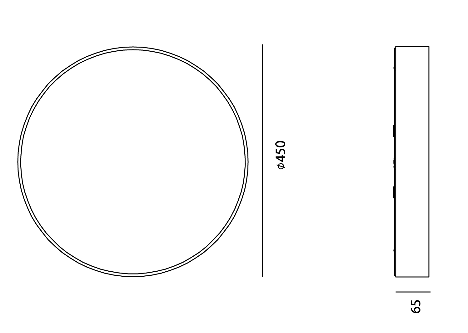 Eclipse 450mm Line Drawing